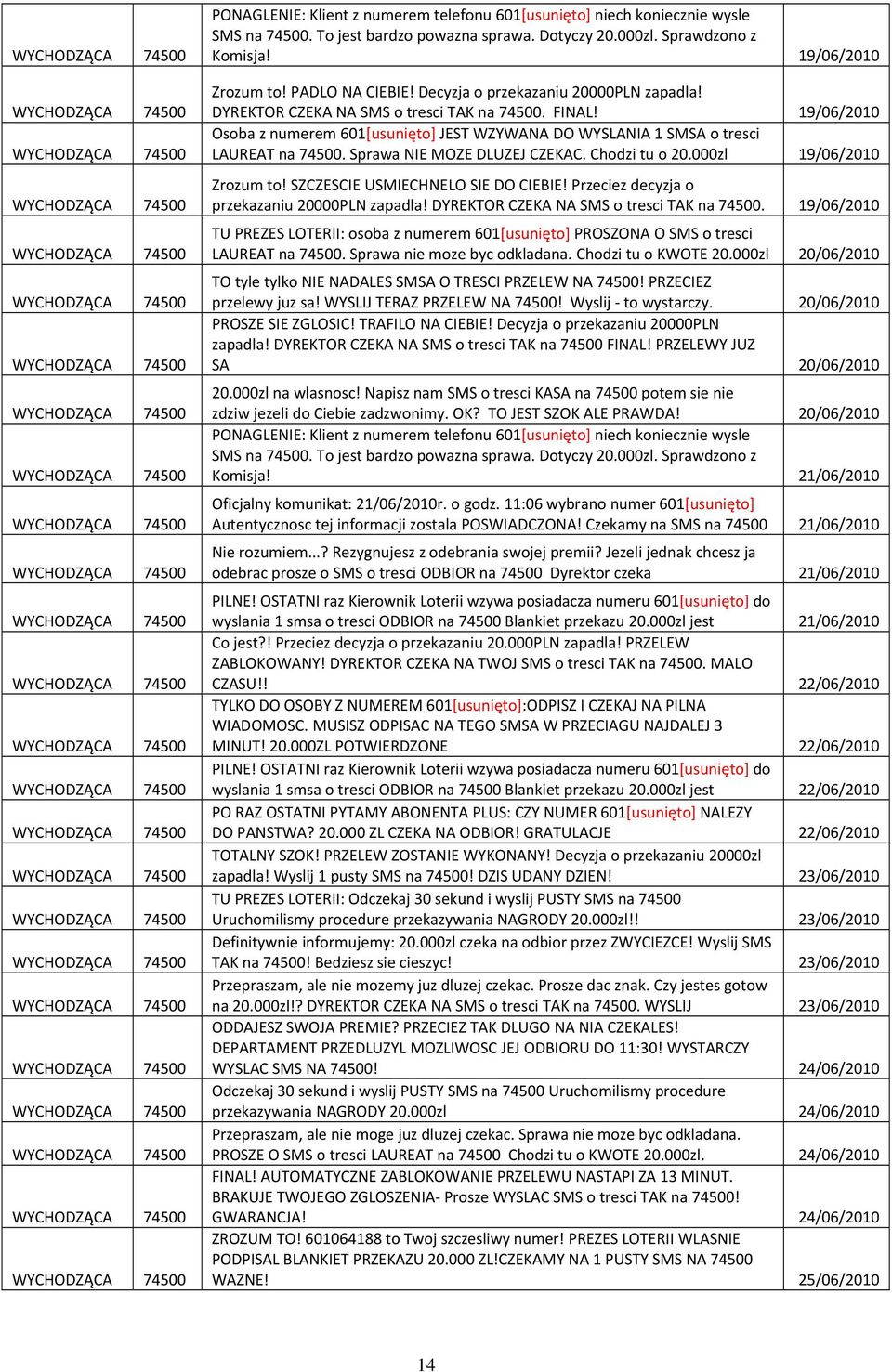 Sprawa NIE MOZE DLUZEJ CZEKAC. Chodzi tu o 20.000zl 19/06/2010 Zrozum to! SZCZESCIE USMIECHNELO SIE DO CIEBIE! Przeciez decyzja o przekazaniu 20000PLN zapadla!