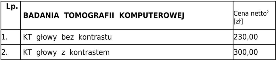 KT głowy bez kontrastu