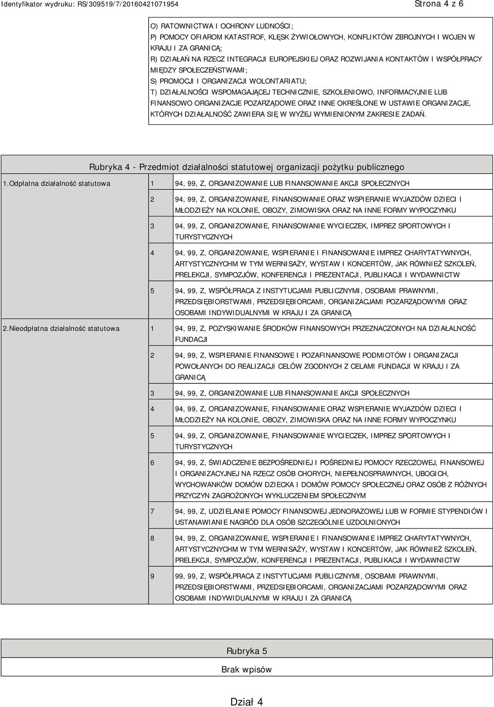 POZARZĄDOWE ORAZ INNE OKREŚLONE W USTAWIE ORGANIZACJE, KTÓRYCH DZIAŁALNOŚĆ ZAWIERA SIĘ W WYŻEJ WYMIENIONYM ZAKRESIE ZADAŃ.