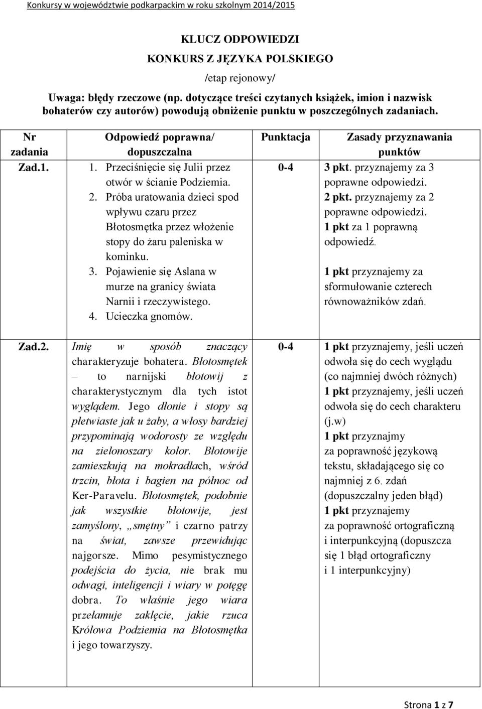 Przeciśnięcie się Julii przez otwór w ścianie Podziemia. 2. Próba uratowania dzieci spod wpływu czaru przez Błotosmętka przez włożenie stopy do żaru paleniska w kominku. 3.