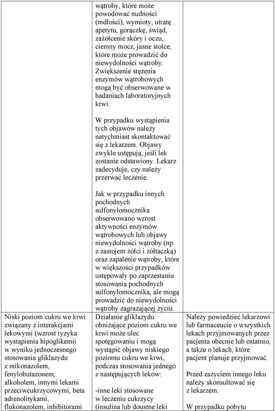 mocz, jasne stolce, które może prowadzić do niewydolności wątroby. Zwiększenie stężenia enzymów wątrobowych mogą być obserwowane w badaniach laboratoryjnych krwi.