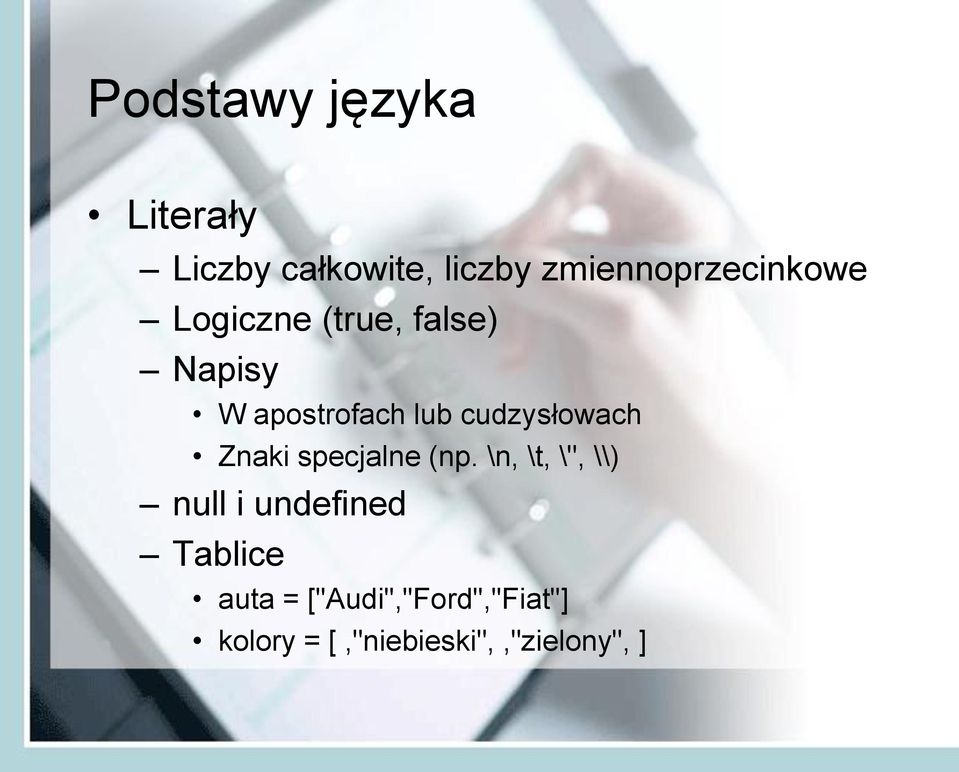 lub cudzysłowach Znaki specjalne (np.