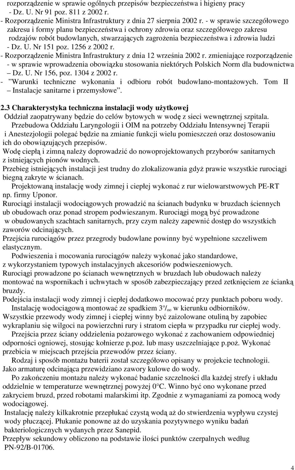 Nr 151 poz. 1256 z 2002 r. - Rozporządzenie Ministra Infrastruktury z dnia 12 września 2002 r.