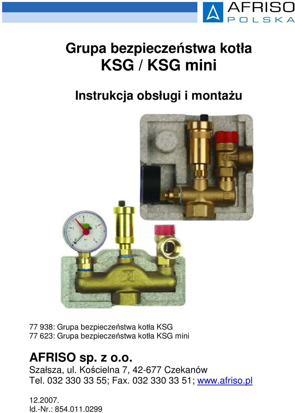 mini AFRISO sp. z o.o. Szałsza, ul. Kościelna 7, 42-677 Czekanów Tel.