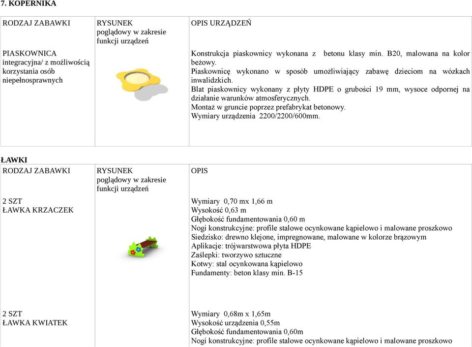 Montaż w gruncie poprzez prefabrykat betonowy. Wymiary urządzenia 2200/2200/600mm.