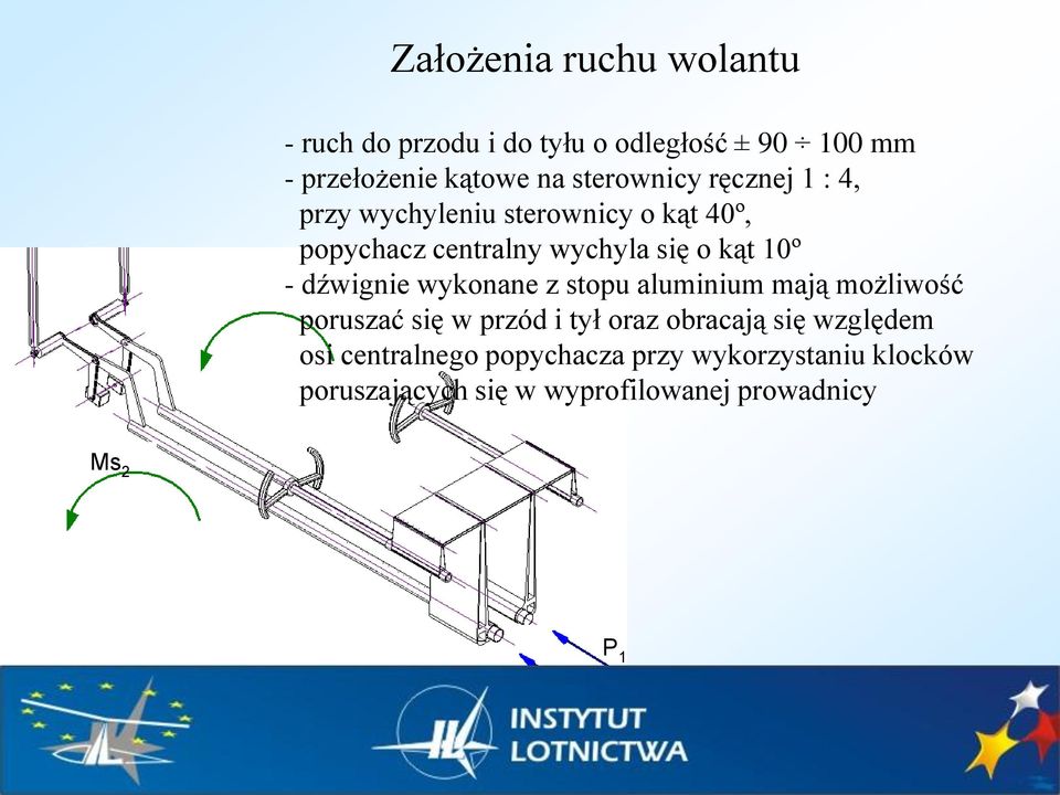 10º - dźwignie wykonane z stopu aluminium mają możliwość poruszać się w przód i tył oraz obracają się