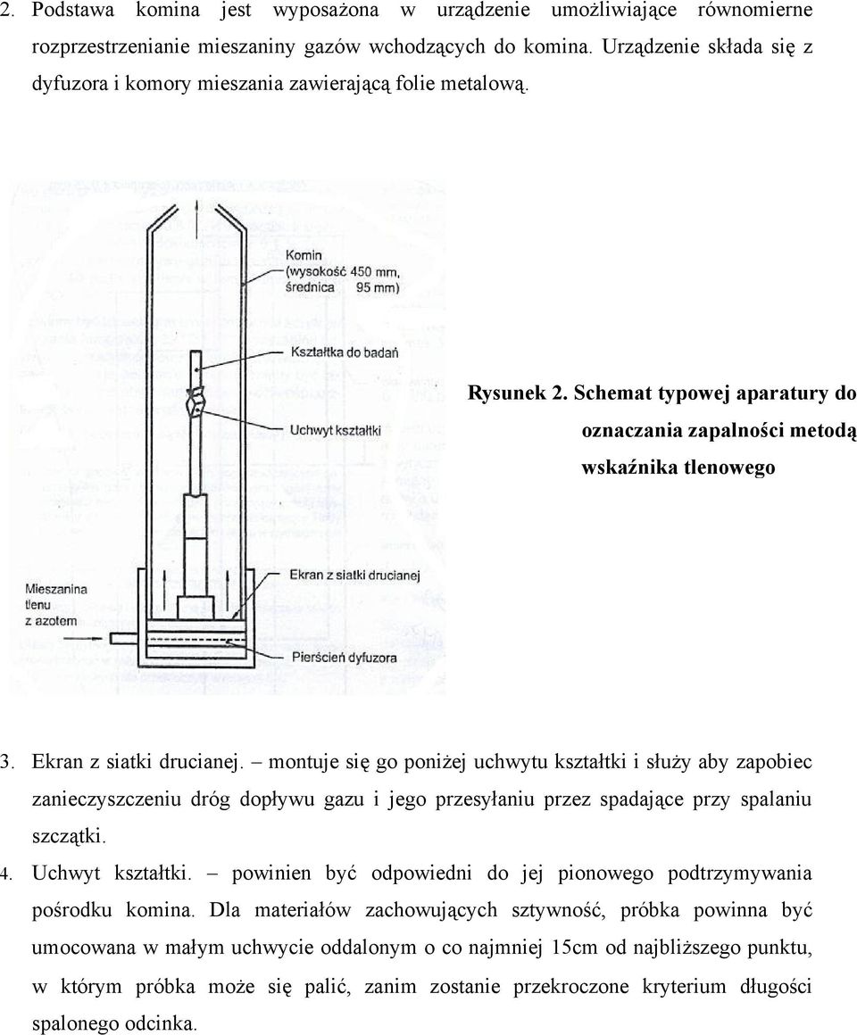 montuje się go poniżej uchwytu kształtki i służy aby zapobiec zanieczyszczeniu dróg dopływu gazu i jego przesyłaniu przez spadające przy spalaniu szczątki. 4. Uchwyt kształtki.