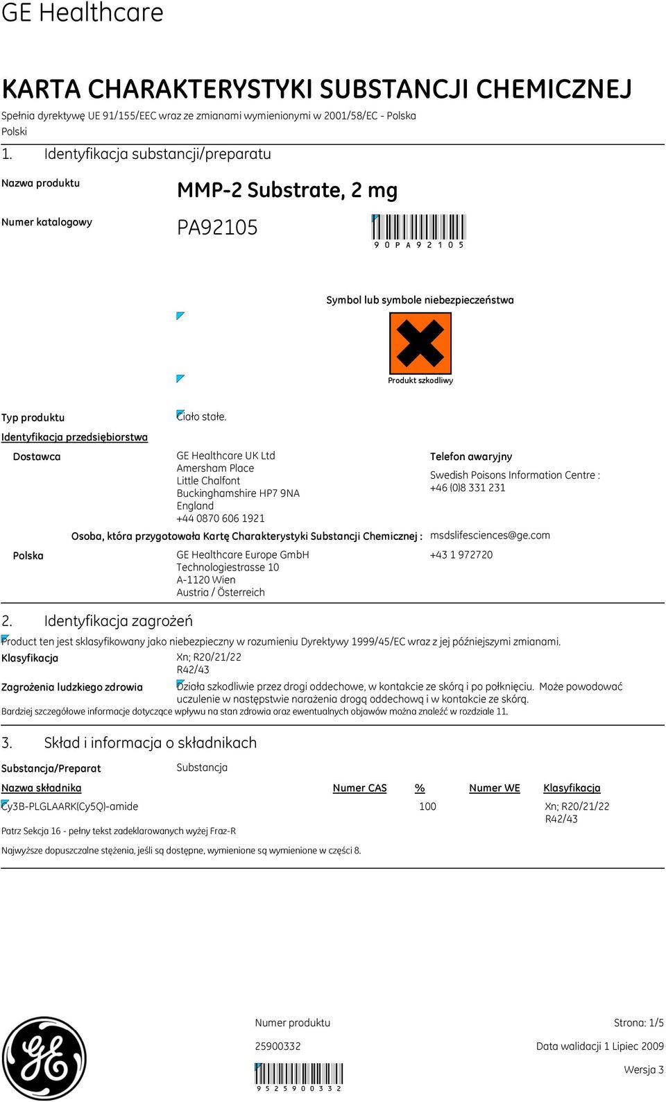 Dostawca Polska Ciało stałe.