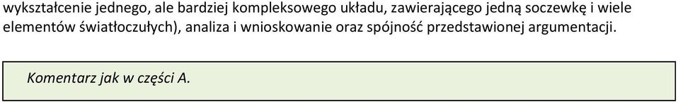 elementów światłoczułych), analiza i wnioskowanie