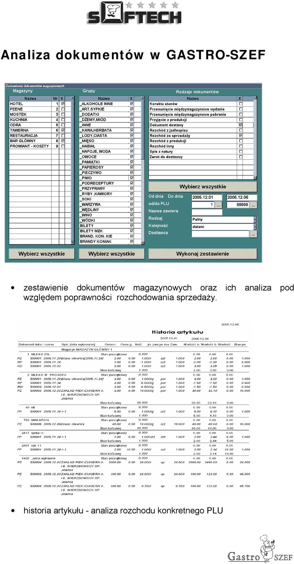 względem poprawności rozchodowania sprzedaży.