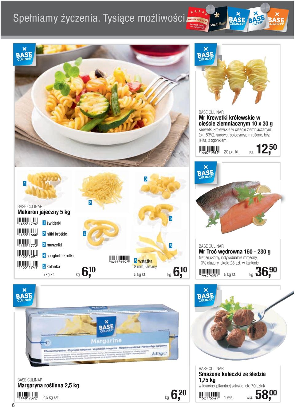 1455-bgjh! 4 spaghetti krótkie!1455-bheb! 5 kolanka 5 kg kt. kg 6, 10 4 2!1455-bfji! 6 wstążka 8 mm, łamany 5 kg kt.
