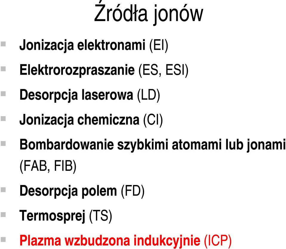 Bombardowanie szybkimi atomami lub jonami (FAB, FIB)