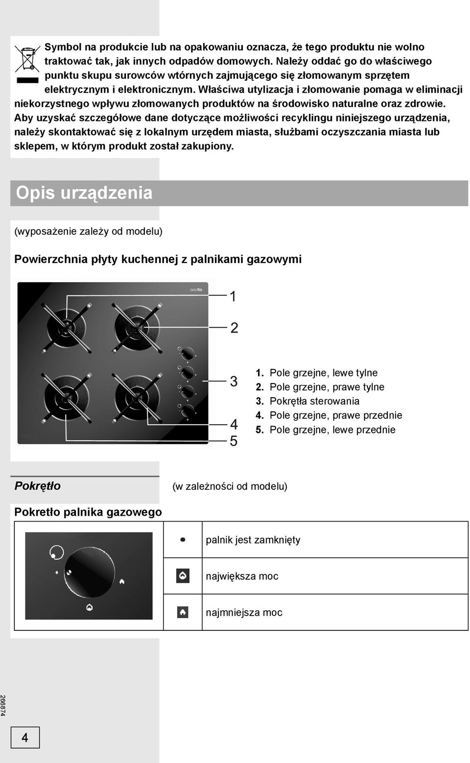 Właściwa utylizacja i złomowanie pomaga w eliminacji niekorzystnego wpływu złomowanych produktów na środowisko naturalne oraz zdrowie.