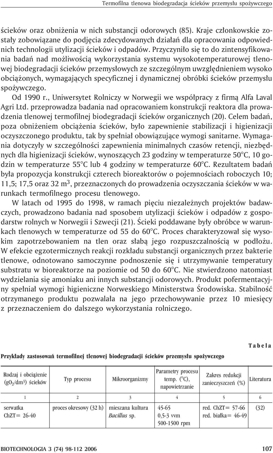 Przyczyni³o siê to do zintensyfikowania badañ nad mo liwoœci¹ wykorzystania systemu wysokotemperaturowej tlenowej biodegradacji œcieków przemys³owych ze szczególnym uwzglêdnieniem wysoko obci¹ onych,