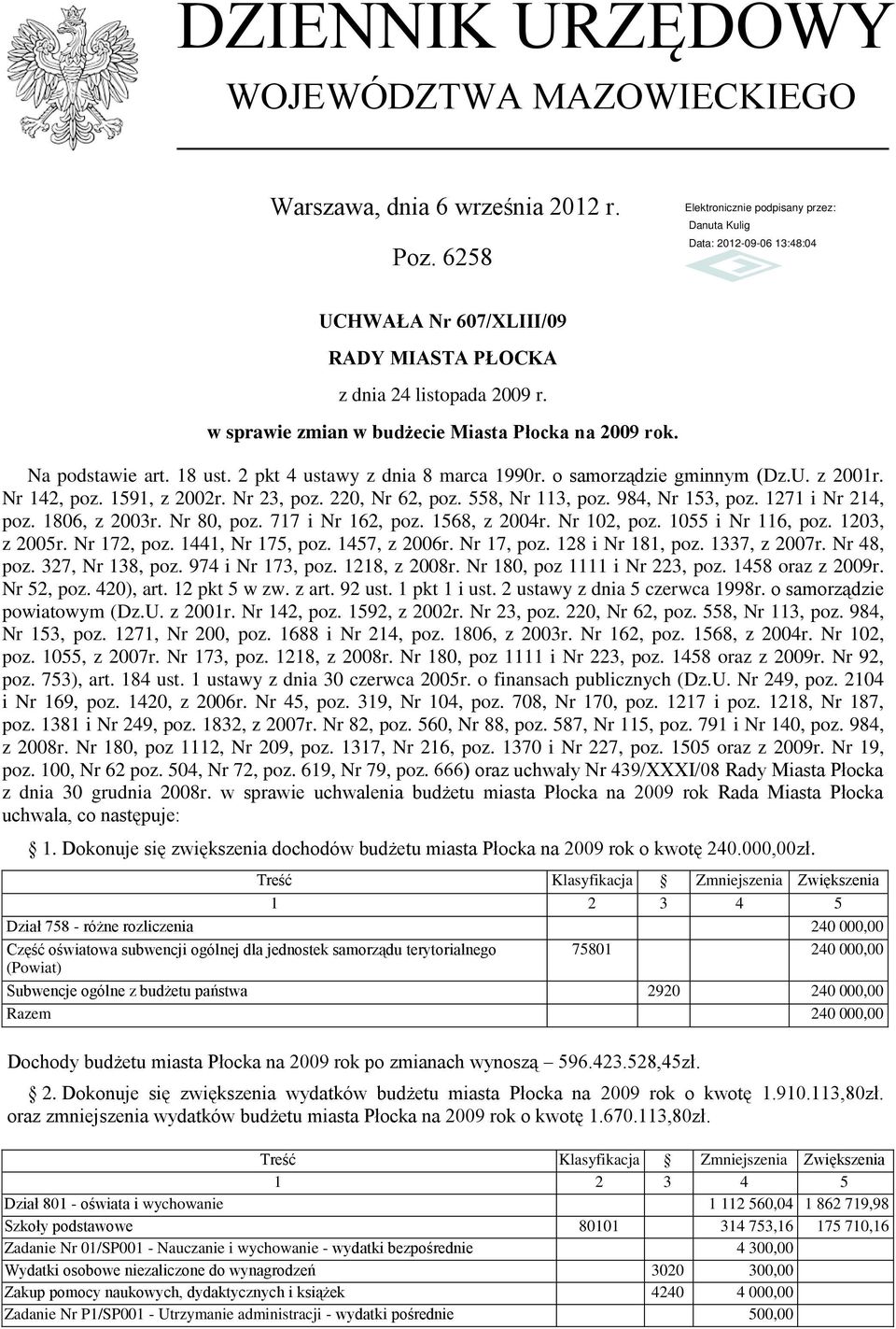 220, Nr 62, poz. 558, Nr 113, poz. 984, Nr 153, poz. 1271 i Nr 214, poz. 1806, z 2003r. Nr 80, poz. 717 i Nr 162, poz. 1568, z 2004r. Nr 102, poz. 1055 i Nr 116, poz. 1203, z 2005r. Nr 172, poz.