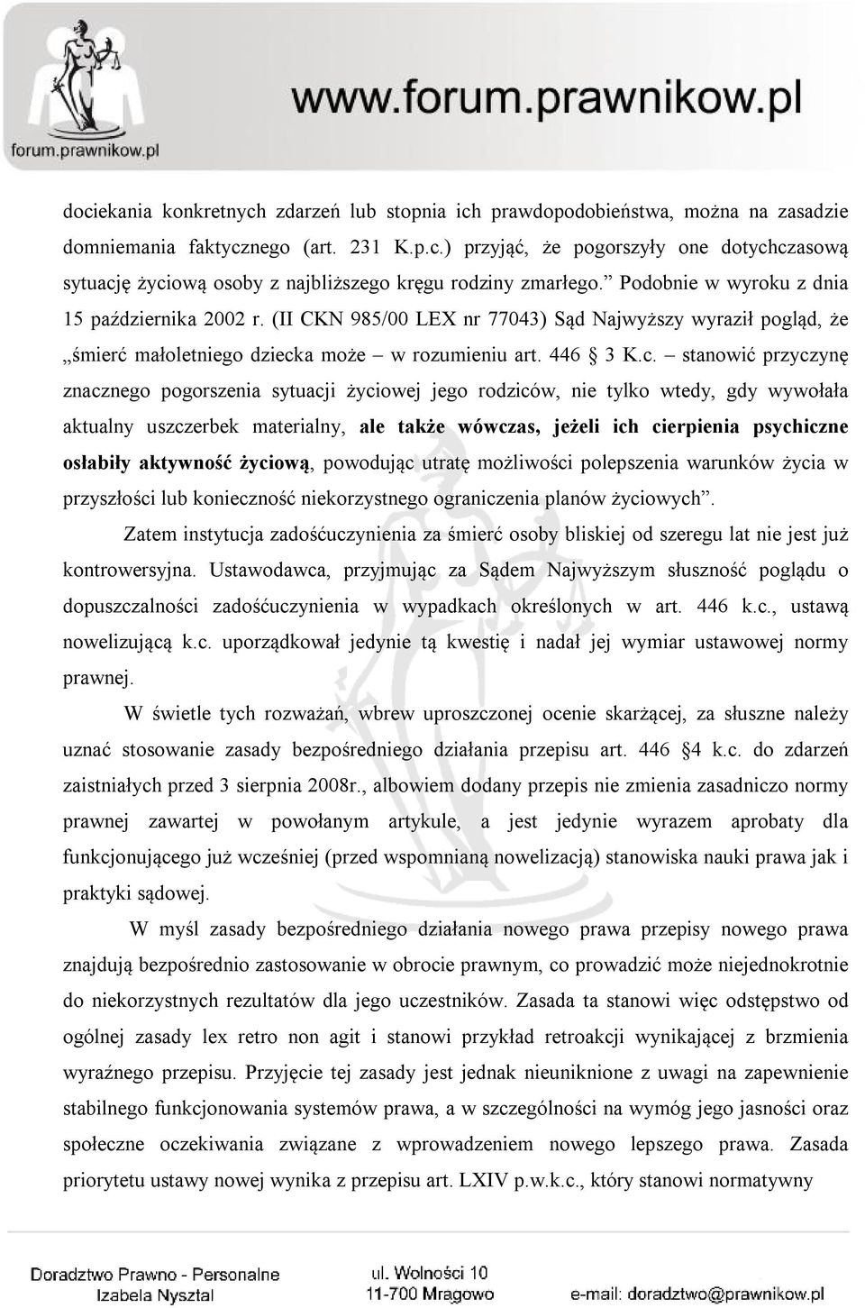 a może w rozumieniu art. 446 3 K.c.