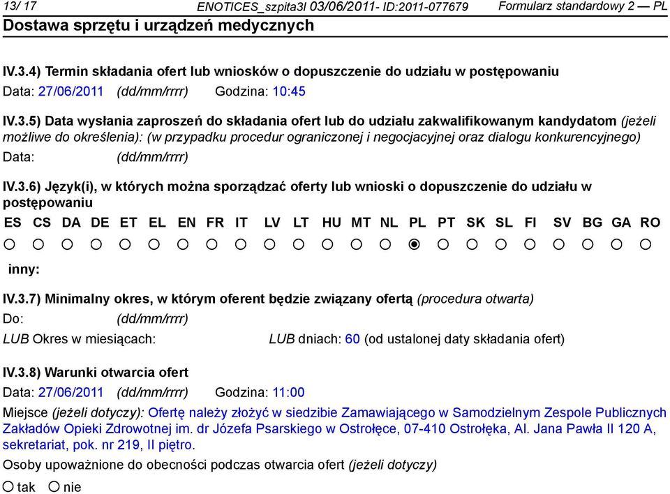 konkurencyjnego) Data: (dd/mm/rrrr) IV.3.