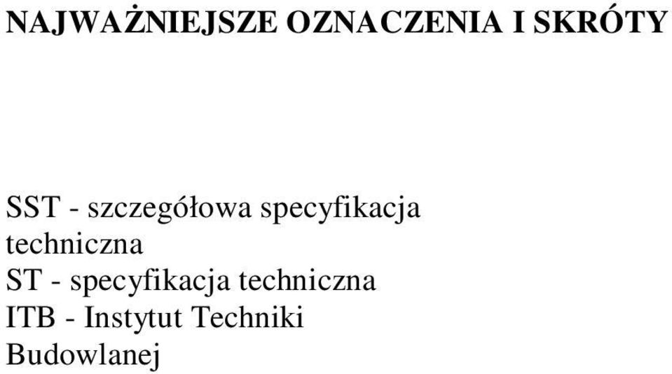 techniczna ST - specyfikacja
