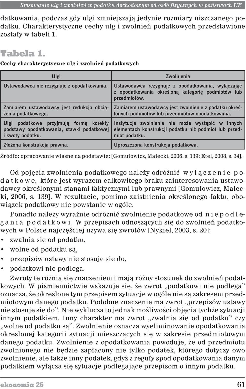 Zamiarem ustawodawcy jest redukcja obci¹- enia podatkowego. Ulgi podatkowe przyjmuj¹ formê korekty podstawy opodatkowania, stawki podatkowej i kwoty podatku. Z³o ona konstrukcja prawna.