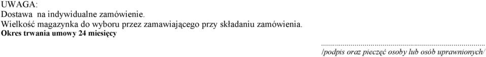 przy składaniu zamówienia.