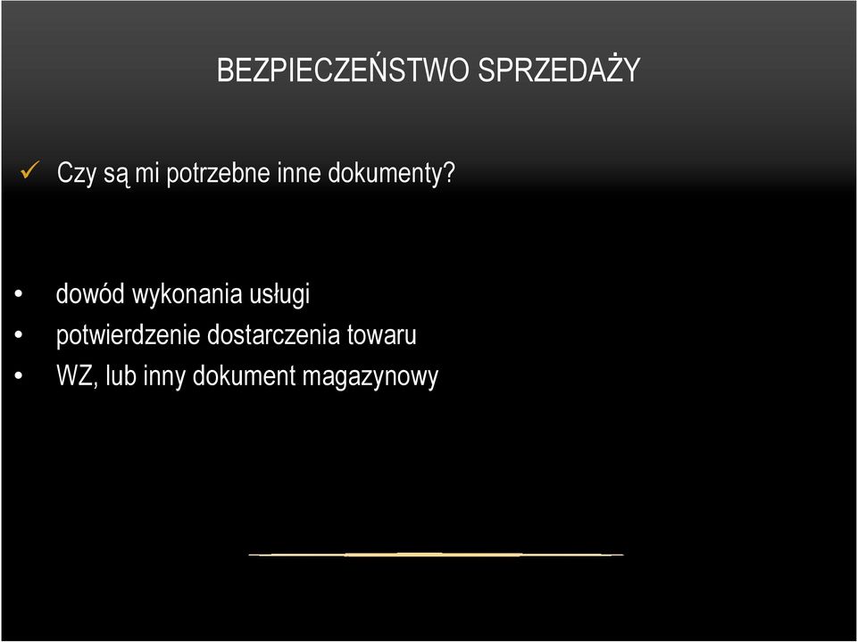 dowód wykonania usługi potwierdzenie