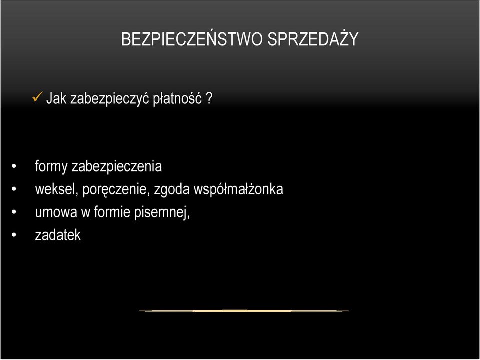 formy zabezpieczenia weksel,