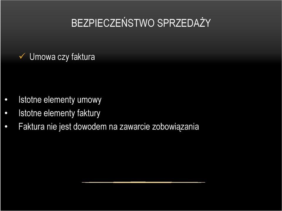 Istotne elementy faktury Faktura