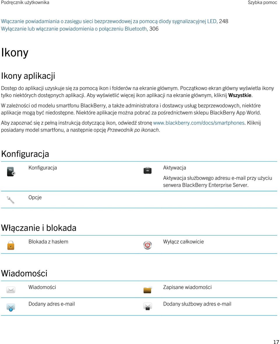 Aby wyświetlić więcej ikon aplikacji na ekranie głównym, kliknij Wszystkie.