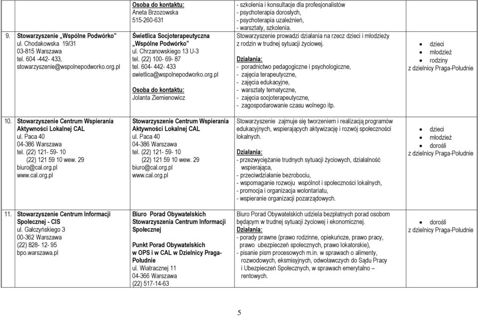 pl Jolanta Ziemienowicz - szkolenia i konsultacje dla profesjonalistów - psychoterapia dorosłych, - psychoterapia uzależnień, - warsztaty, szkolenia.