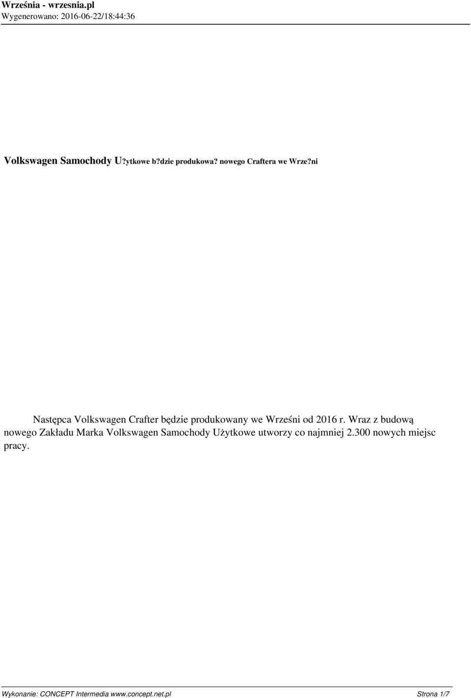 Wraz z budową nowego Zakładu Marka Volkswagen Samochody Użytkowe utworzy co