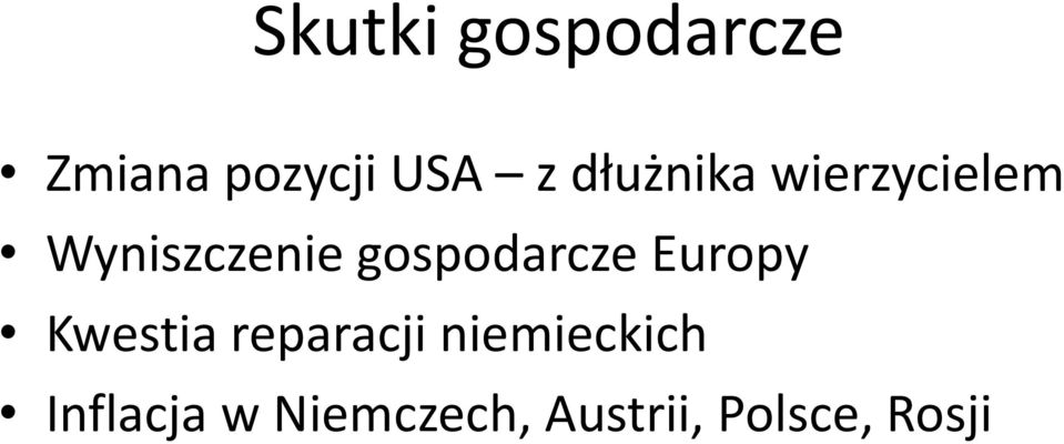 gospodarcze Europy Kwestia reparacji