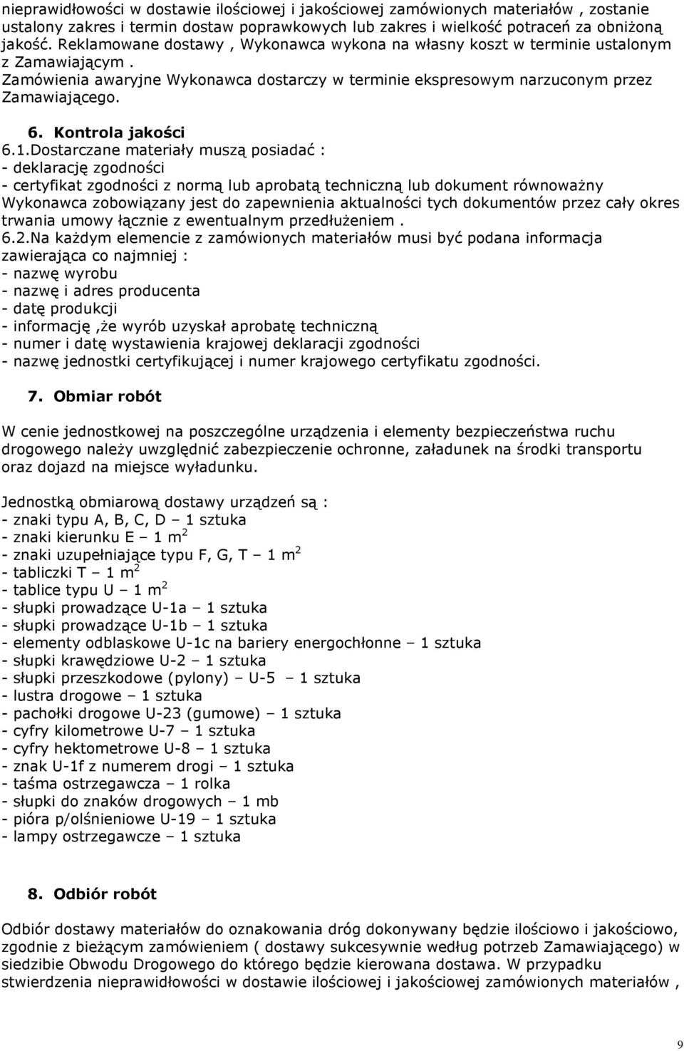 Kontrola jakości 6.1.