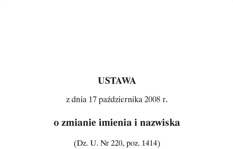 o zmianie imienia i