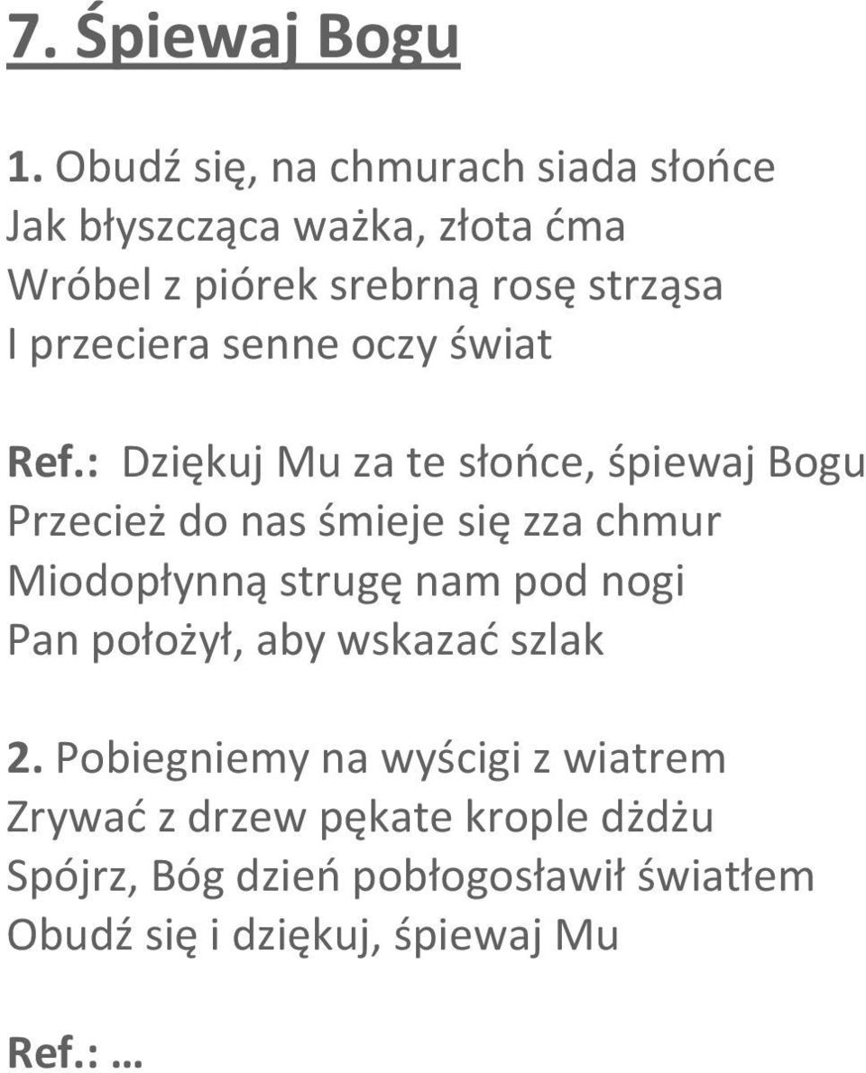 przeciera senne oczy świat Ref.