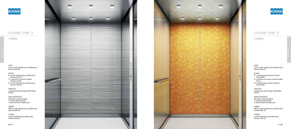 laminatu Oriental Gold (L200) C: z laminatu ze wzorem Chennai Lights (L211) D: z metalicznego laminatu Oriental Gold (L200) z