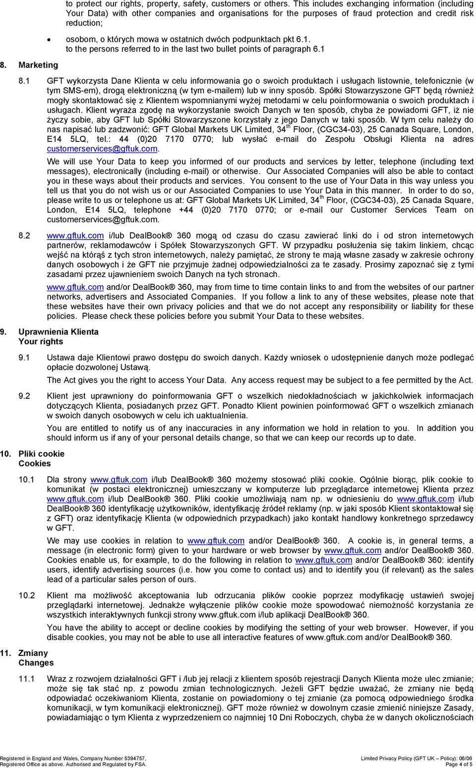 dwóch podpunktach pkt 6.1. to the persons referred to in the last two bullet points of paragraph 6.1 8. Marketing 8.