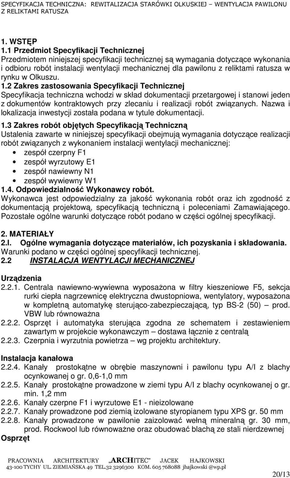 ratusza w rynku w Olkuszu. 1.