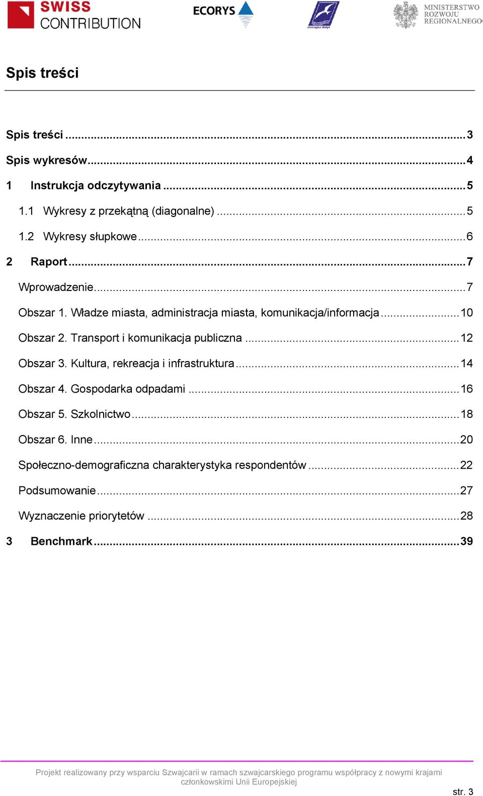 Transport i komunikacja publiczna... 12 Obszar 3. Kultura, rekreacja i infrastruktura... 14 Obszar 4. Gospodarka odpadami... 16 Obszar 5.