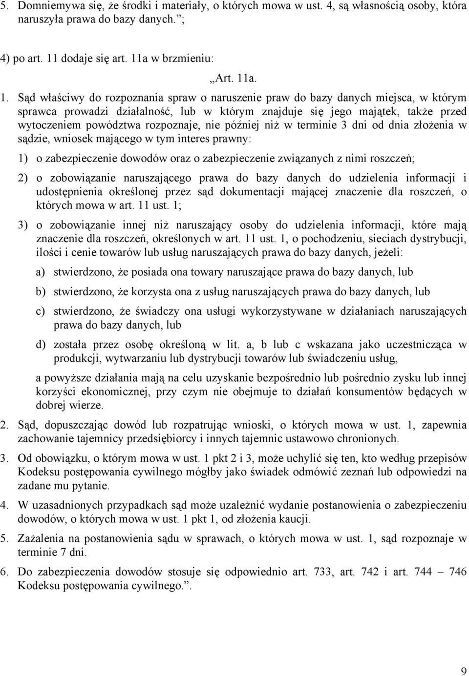 a w brzmieniu: Art. 11