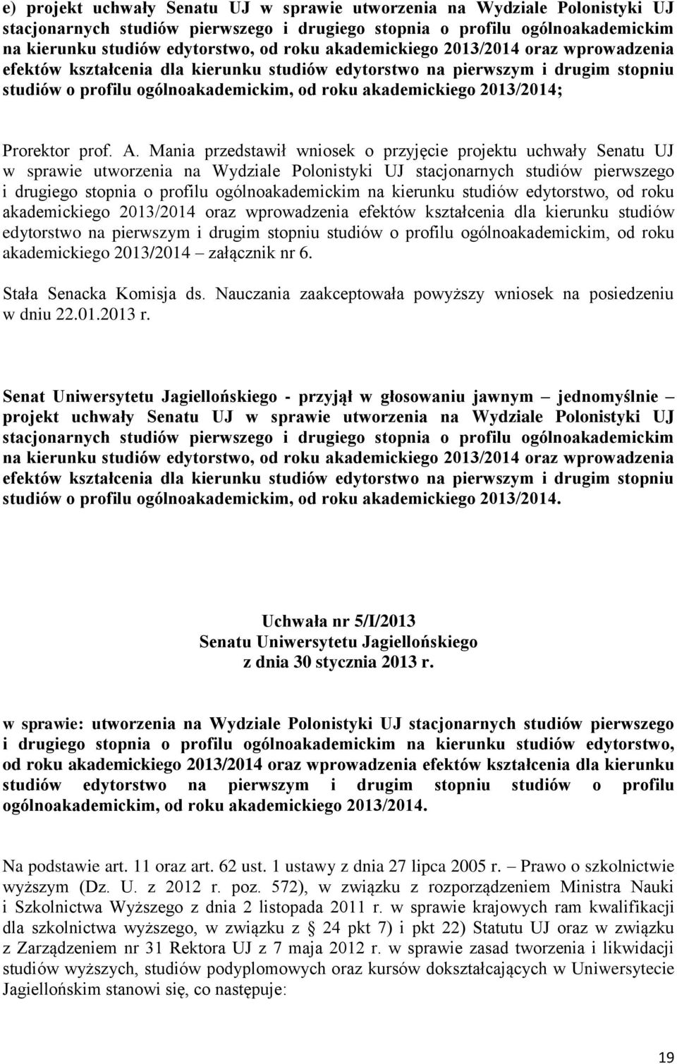 Prorektor prof. A.