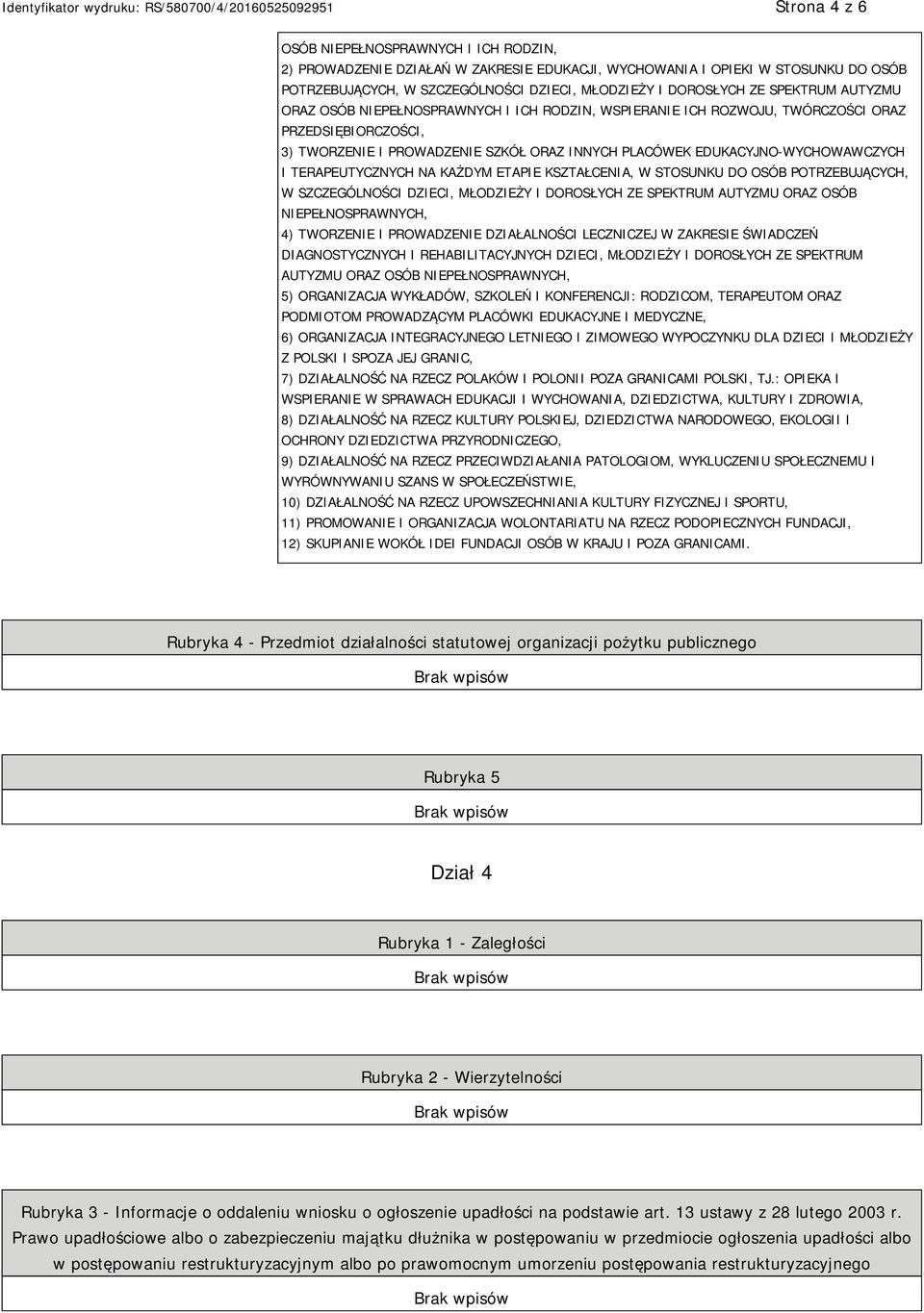 TERAPEUTYCZNYCH NA KAŻDYM ETAPIE KSZTAŁCENIA, W STOSUNKU DO OSÓB POTRZEBUJĄCYCH, W SZCZEGÓLNOŚCI DZIECI, MŁODZIEŻY I DOROSŁYCH ZE SPEKTRUM AUTYZMU ORAZ OSÓB NIEPEŁNOSPRAWNYCH, 4) TWORZENIE I