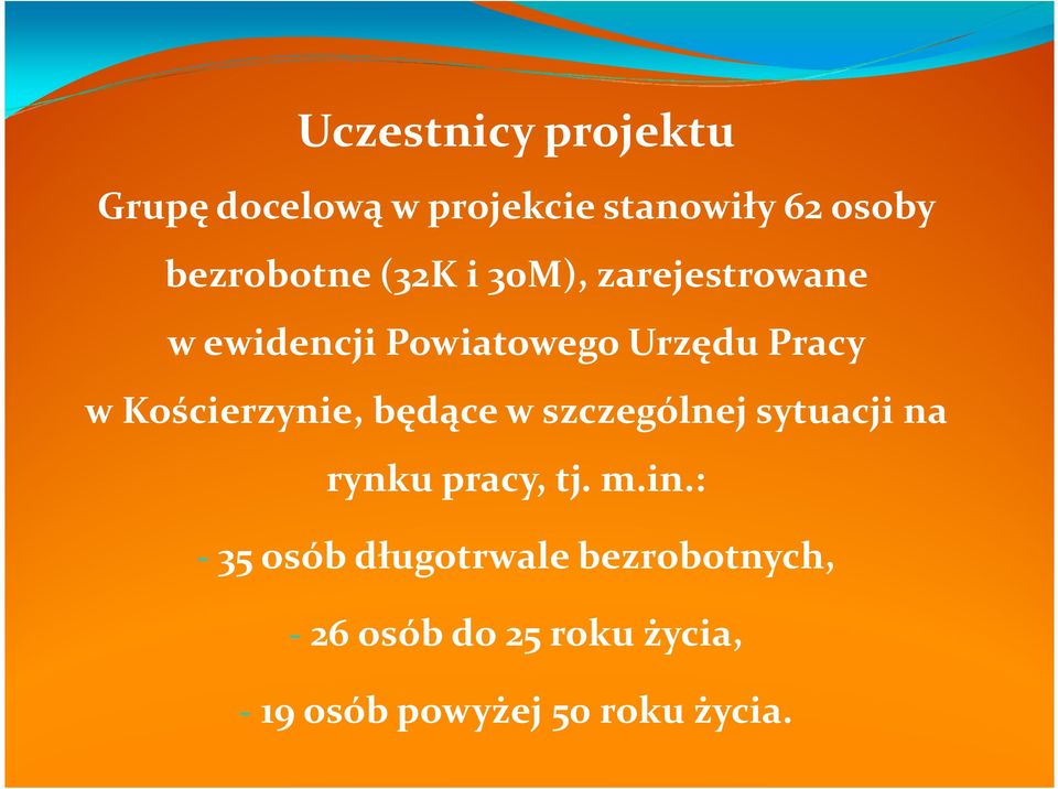 Kościerzynie, będące w szczególnej sytuacji na rynku pracy, tj. m.in.