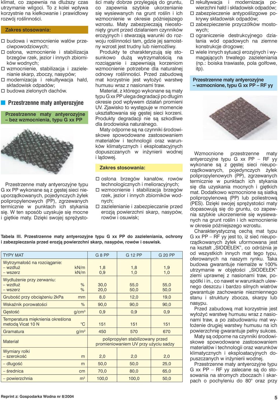 skarp, zboczy, nasypów; modernizacja i rekultywacja hałd, składowisk odpadów; budowa zielonych dachów.