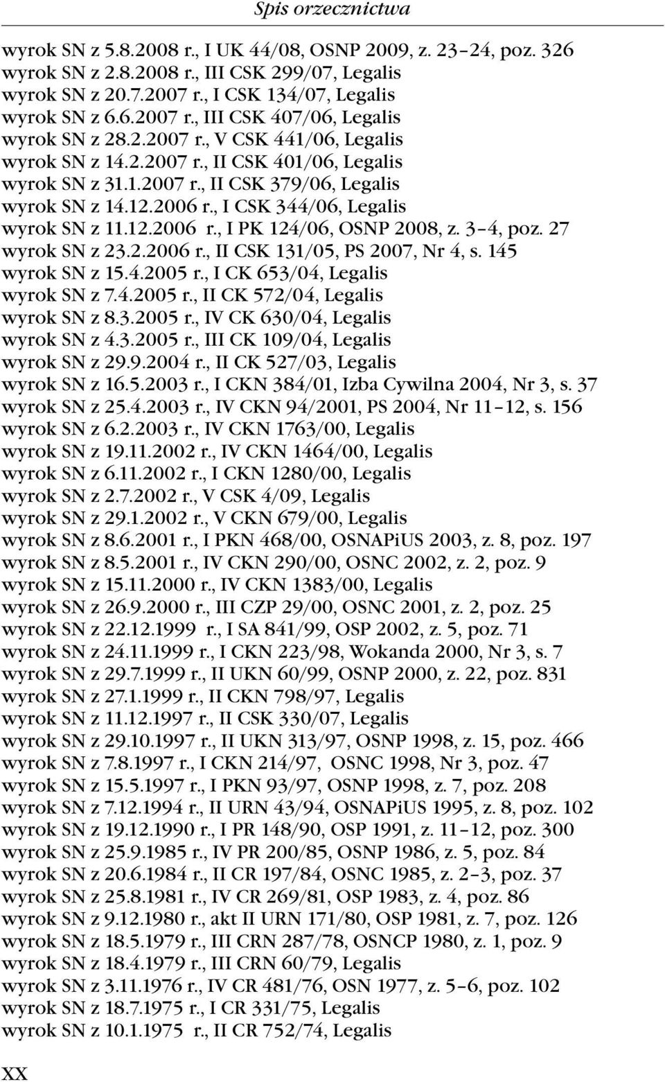 3 4, poz. 27 wyrok SN z 23.2.2006 r., II CSK 131/05, PS 2007, Nr 4, s. 145 wyrok SN z 15.4.2005 r., I CK 653/04, Legalis wyrok SN z 7.4.2005 r., II CK 572/04, Legalis wyrok SN z 8.3.2005 r., IV CK 630/04, Legalis wyrok SN z 4.