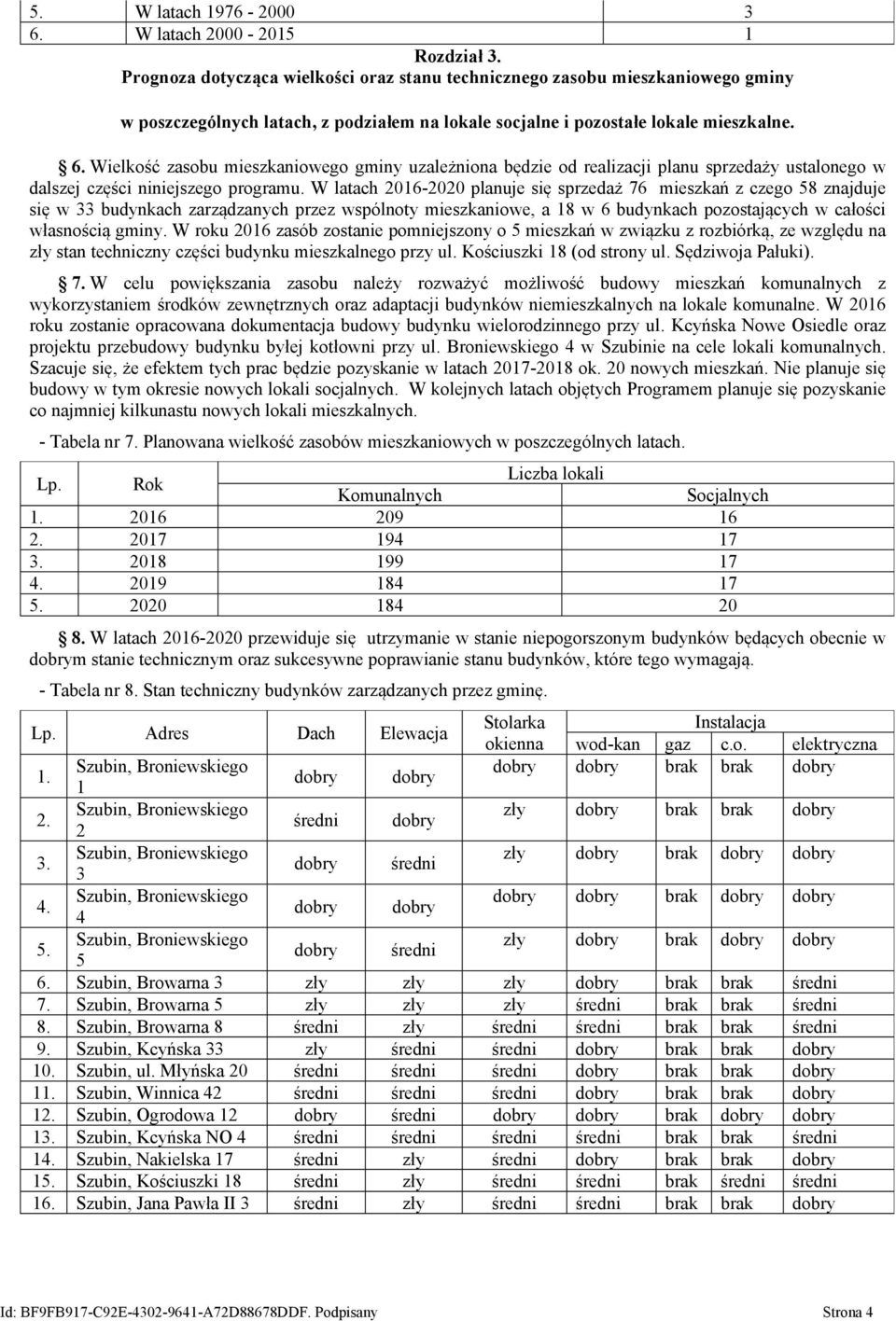 Wielkość zasobu mieszkaniowego gminy uzależniona będzie od realizacji planu sprzedaży ustalonego w dalszej części niniejszego programu.