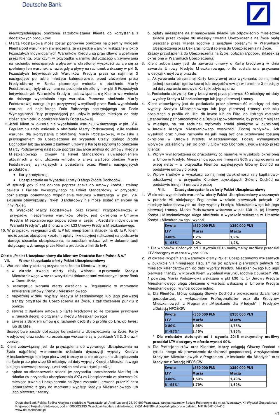 niane przez Klienta, przy czym w przypadku warunku dotycz cego utrzymywania na rachunku miesi cznych wp ywów w okre lonej wysoko ci uznaje si za spe niony ten warunek, w razie, gdy wp ywy na rachunek