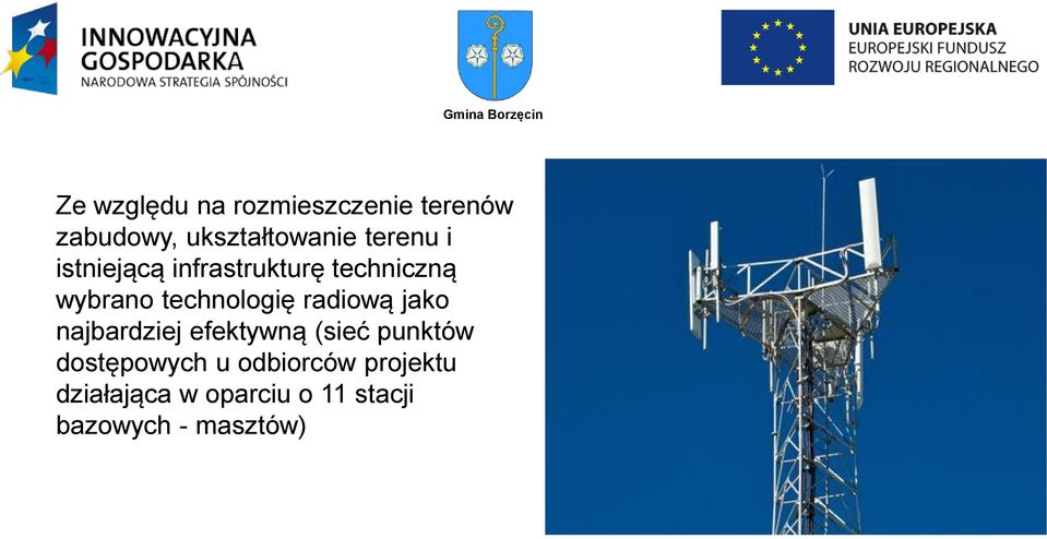 radiową jako najbardziej efektywną (sieć punktów dostępowych u