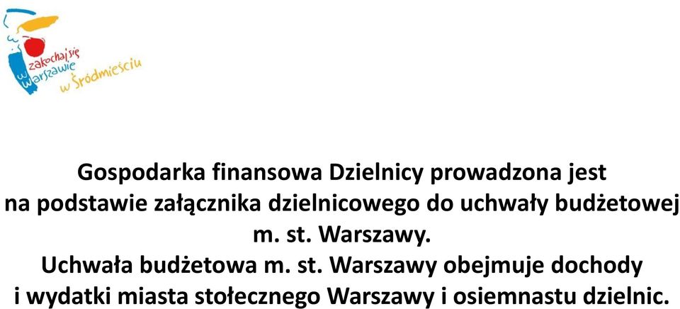 st. Warszawy. Uchwała budżetowa m. st.