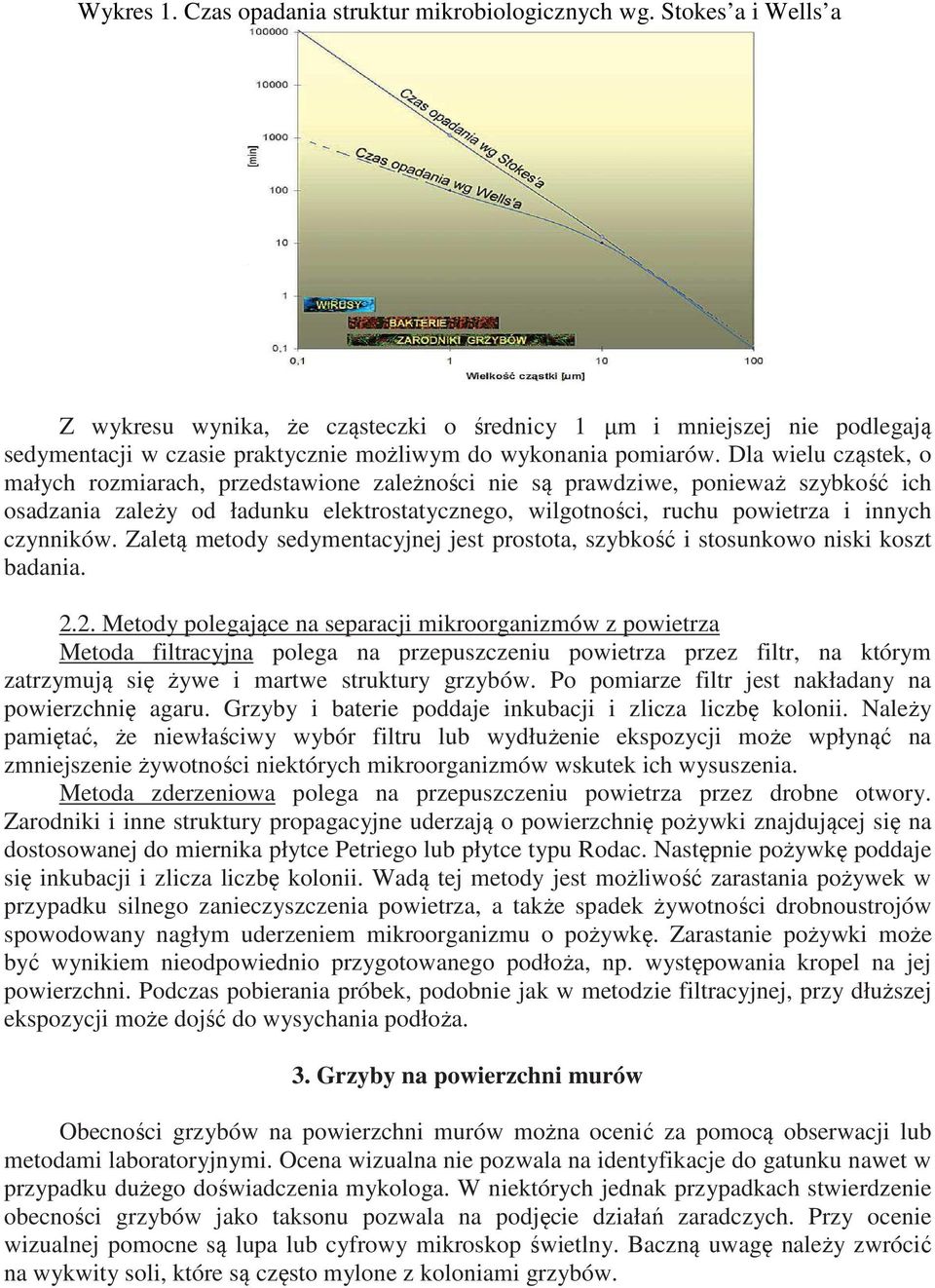 Dla wielu cząstek, o małych rozmiarach, przedstawione zależności nie są prawdziwe, ponieważ szybkość ich osadzania zależy od ładunku elektrostatycznego, wilgotności, ruchu powietrza i innych