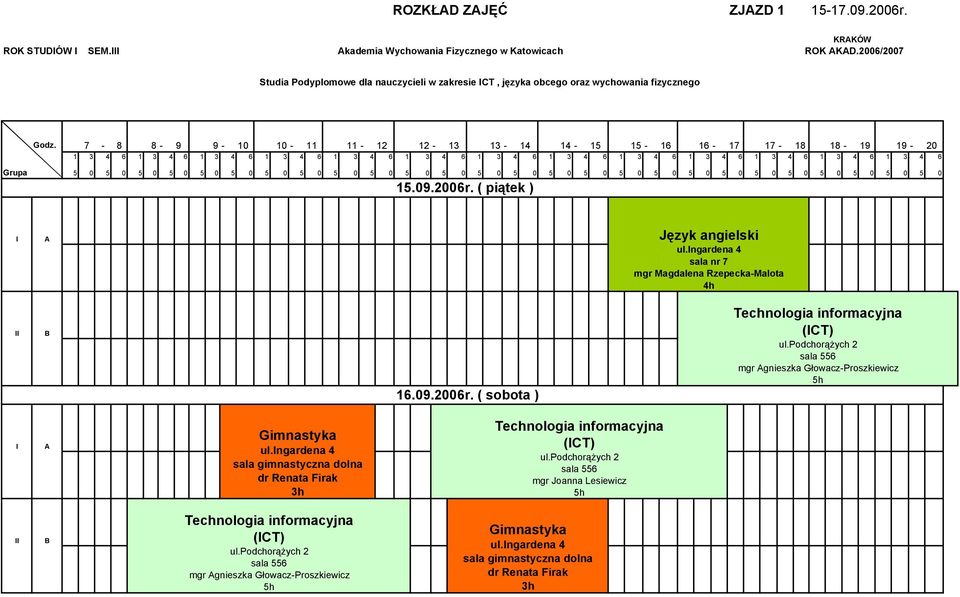 ( piątek ) 4h 16.09.2006r.